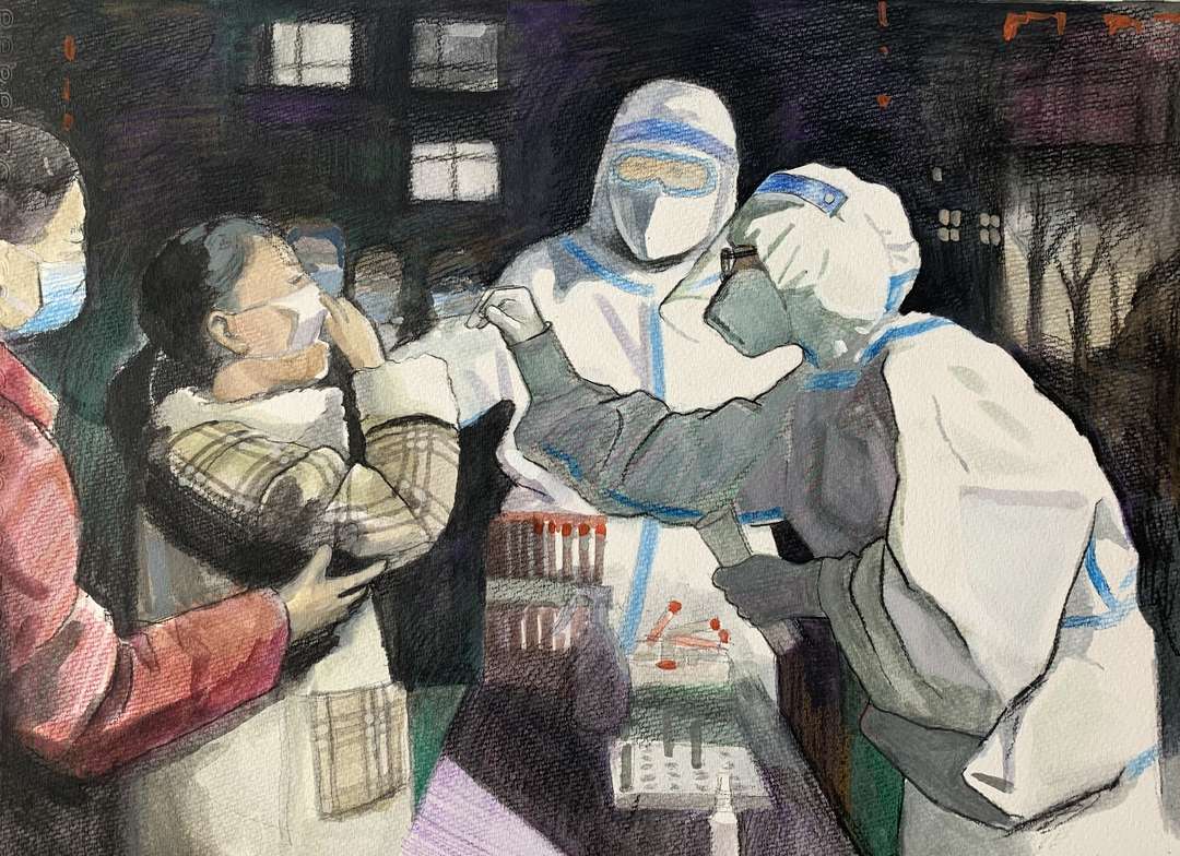 沧州职工抗击疫情主题摄影、书画作品征集活动优秀作品选登（一）  绘画作品